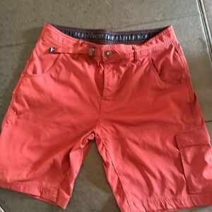 Prana stretch Zion shorts. 34/10 brick color